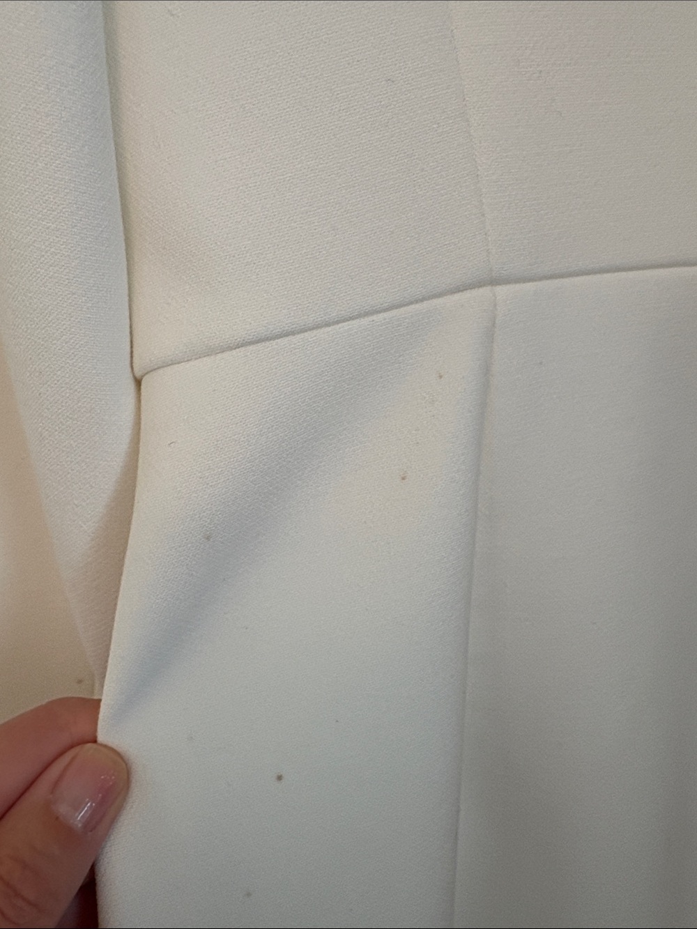 ZARA White Collarless Longline Blazer - Picture 3 of 6
